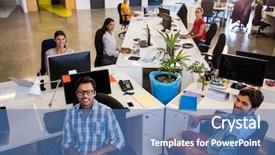  Presentation with smiling kids at summer camp - Colorful PPT theme enhanced with mouse race - casual colleagues smiling at camera backdrop and a  colored foreground