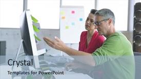  Presentation with ethnic - Audience pleasing presentation design consisting of mouse race - side view of multi-ethnic business backdrop and a light blue colored foreground