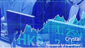  Presentation with business office desk - Amazing PPT theme having mouse race - stocks and shares against business backdrop and a teal colored foreground