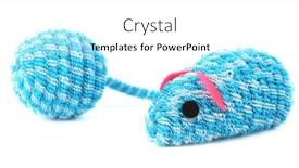  Presentation with pet - Presentation theme with mouse-toy-for-cat-pet background and a white colored foreground