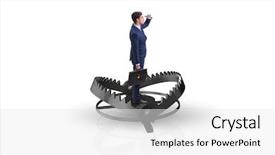  Presentation with fraud risk - Presentation having mouse trap in risk background and a white colored foreground