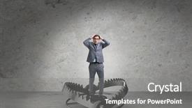  Presentation with risk - Cool new PPT theme with mouse trap in risk backdrop and a gray colored foreground