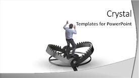 Presentation with fraud risk - PPT theme enhanced with mouse trap in risk background and a white colored foreground