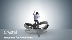  Presentation with risk - Presentation with mouse trap in risk background and a gray colored foreground