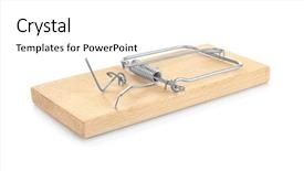  Presentation with ergonomic mouse - Slide deck with mouse trap on white background background and a white colored foreground