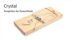  Presentation with maroon and white - Beautiful slide deck featuring mouse trap on white background backdrop and a white colored foreground