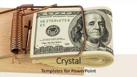  Presentation with banknotes - Cool new slide deck with mousetrap symbolic photo for debt backdrop and a  colored foreground