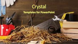  Presentation with barn - Audience pleasing theme consisting of mousetrap with a piece backdrop and a tawny brown colored foreground