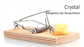  Presentation with banoffee pie cake on white - Amazing presentation theme having mousetrap with piece of cheese isolated on white backdrop and a white colored foreground