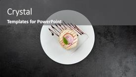  Presentation with confectionery - PPT layouts consisting of mousse-cake-with-berries-taste background and a  colored foreground