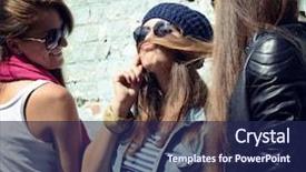  Presentation with outdoors - Presentation design enhanced with moustache of hair lifestyle theme background and a  colored foreground