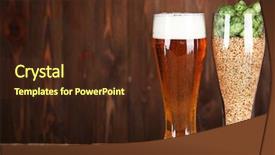  Presentation with beer hops - Amazing theme having mout - glasses with beer hops backdrop and a tawny brown colored foreground