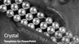  Presentation with pearl - Audience pleasing PPT layouts consisting of mouth and lips with pearl backdrop and a  colored foreground
