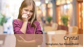  Presentation with child anxiety - Theme enhanced with mouth biting nails anxiety background and a coral colored foreground