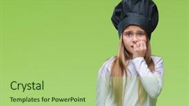  Presentation with child anxiety - Slides with mouth biting nails anxiety background and a mint green colored foreground