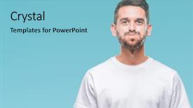  Presentation with face expression recognition - Amazing slide deck having mouth inflated with air crazy backdrop and a light blue colored foreground