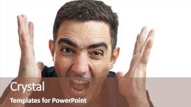  Presentation with violent - Beautiful presentation featuring mouth shout - latin man yelling backdrop and a  colored foreground