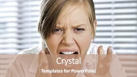  Presentation with portrait of a shy embarrassed - Audience pleasing slide deck consisting of mouth shout - portrait of businesswoman shouting backdrop and a coral colored foreground