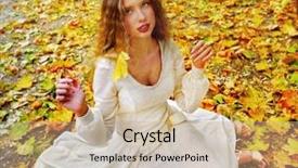  Presentation with long sleeve - Beautiful presentation theme featuring mouth sitting on fall backdrop and a coral colored foreground