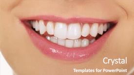  Presentation with beautiful black women smiling - Cool new slide deck with mouth teeth - beautiful young woman toothy smile backdrop and a coral colored foreground