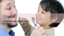  Presentation with mouth wash - PPT theme having mouth wash - brushing teeth lesson background and a soft green colored foreground