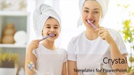  Presentation with child support family law - Amazing PPT layouts having mouth wash - happy family mother and daughter backdrop and a coral colored foreground