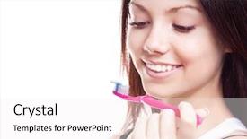  Presentation with serial killer colorful 3d teeth - Cool new PPT theme with  backdrop and a  colored foreground.