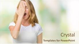  Presentation with face pain - Slides featuring mouth with hand face hurt background and a soft green colored foreground