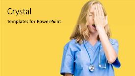  Presentation with eye medical - Beautiful theme featuring mouth with hand face hurt backdrop and a  colored foreground