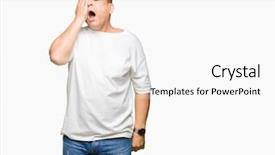  Presentation with face pain - Theme having mouth with hand face hurt background and a  colored foreground