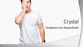  Presentation with face pain - Presentation consisting of mouth with hand face hurt background and a  colored foreground