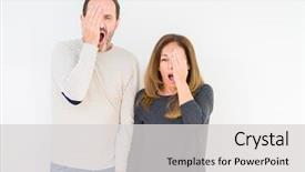  Presentation with face pain - Amazing theme having mouth with hand face hurts backdrop and a  colored foreground