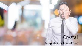  Presentation with face pain - Presentation theme enhanced with mouth with hand face hurts background and a lemonade colored foreground