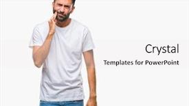  Presentation with illness - Beautiful slides featuring mouth with hand with pain backdrop and a white colored foreground