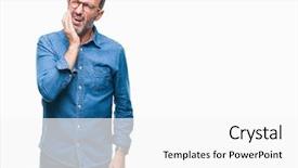  Presentation with kids hand prints paint - Cool new PPT layouts with mouth with hand with pain backdrop and a white colored foreground