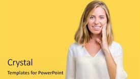  Presentation with beautiful flower elegant - Audience pleasing presentation consisting of mouth with hand with pain backdrop and a  colored foreground