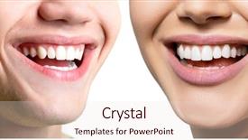  Presentation with teeth whitening - Colorful slide set enhanced with mouths teeth health whitening prosthetics backdrop and a lemonade colored foreground