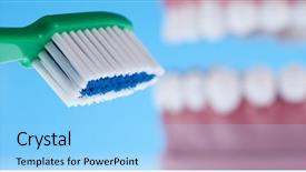  Presentation with health care consumer - Beautiful slide set featuring mouthwash - dental health care objects backdrop and a light blue colored foreground