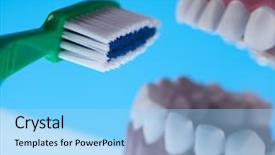  Presentation with teeth - Presentation design having mouthwash - teeth background and a  colored foreground