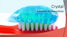  Presentation with tooth brush - Presentation theme having mouthwash - tooth-brush background and a arctic colored foreground