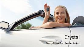  Presentation with intellectual property security - PPT theme having movable property security and transport background and a sky blue colored foreground