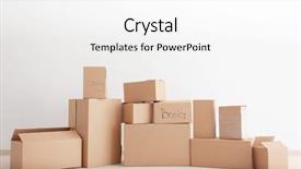  Presentation with boxes - Audience pleasing PPT layouts consisting of move house concept carton boxes backdrop and a white colored foreground