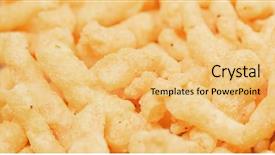  Presentation with corn - Beautiful theme featuring moved cheese - pile of corn stick backdrop and a yellow colored foreground