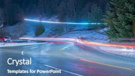  Presentation with movement - PPT theme consisting of movement of traffic around cypress background and a teal colored foreground