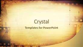  Presentation with copy space - Audience pleasing PPT theme consisting of movie - film negatives frame copy space backdrop and a cream colored foreground