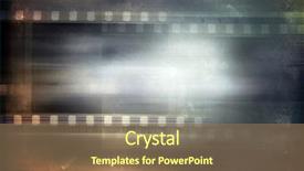  Presentation with film strips - PPT theme featuring movie - film strips background copy space background and a violet colored foreground