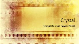  Presentation with film - Colorful presentation enhanced with movie background - film negatives frame copy space backdrop and a yellow colored foreground