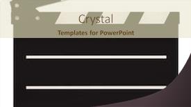  Presentation with movie - Colorful theme enhanced with movie-board-clapperboard-for-film backdrop and a soft green colored foreground