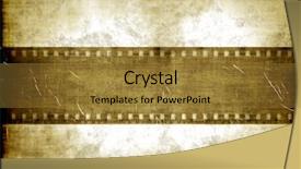  Presentation with old film - Amazing PPT theme having movie clip - texture with old film background backdrop and a gold colored foreground