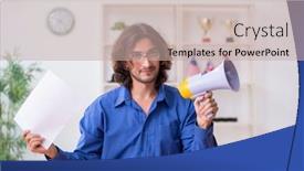  Presentation with movie studio - Cool new PPT layouts with movie-director-working backdrop and a mint green colored foreground